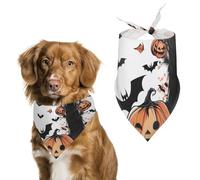 Bandanas pour Chien Citrouilles Et Chauves-Souris Echarpe pour Chien Bavoir Kerchief pour Animaux De Compagnie Large: 70 * 30 CM