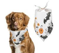 Bandanas pour Chien Citrouilles Et Chauves-Souris Echarpe pour Chien Bavoir Kerchief pour Animaux De Compagnie Large: 70 * 30 CM