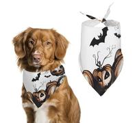Bandanas pour Chien Citrouilles Et Chauves-Souris Echarpe pour Chien Bavoir Kerchief pour Animaux De Compagnie Large: 70 * 30 CM