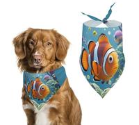 Bandanas pour chien clown dessin animé pour nourrir et toiletter, bavoirs triangulaires lavables pour animaux domestiques pour chats et chiens