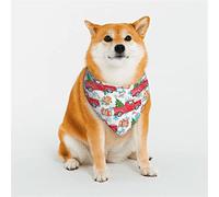 Bandanas pour Chien de Camion Rouge Aquarelle et Sapin, écharpe Triangulaire réversible pour Animal de Compagnie pour garçon et Fille, Bandana pour Petits, Moyens, Grands et très Grands Chiens de ta