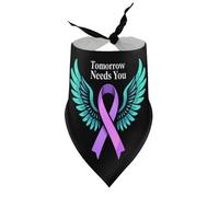Bandanas pour Chien « Demain a Besoin de toi » avec Ruban et Ailes, Bavoir à col en V, écharpe Triangulaire Ajustable, Accessoires pour Chiots et Chats de Petite, Moyenne et Grande Taille