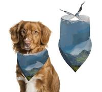 Bandanas pour chien des Alpes suisses - Écharpe mignonne pour chiens et chats - Bavoirs triangulaires doux et respirants pour animaux de compagnie - Accessoire de mode pour chiots de petite, moyenne