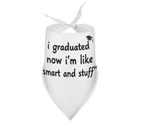 Bandanas pour Chien « Diplômé, Maintenant Je suis Intelligent » : Accessoires Amusants pour Chiots et Chats, col en V, Foulard Triangulaire Ajustable, idéal pour la Remise des diplômes. Convient aux