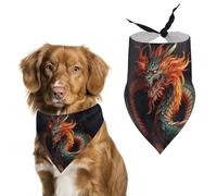 Bandanas pour chien dragon chinois - Écharpe mignonne pour animaux de compagnie pour chiens et chats - Bavoirs triangulaires doux et respirants pour animaux de compagnie - Accessoire de mode pour