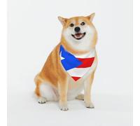 Bandanas pour Chien Drapeau De Porto Rico Réglable Bavoir Bandana Élégantes Écharpe Triangle pour Chiens Chat Voyages