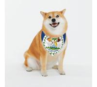 Bandanas pour Chien Drapeau du Belize Lavable Bavoirs en Triangle pour Animaux Doux Écharpe Triangle pour Chat Voyages Chiens