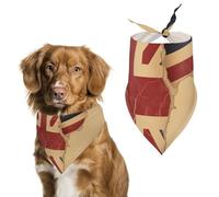 Bandanas pour Chien Drapeau Vintage des Etats-Unis Et du Royaume-Uni Echarpe pour Chien Bavoir Kerchief pour Animaux De Compagnie Large: 70 * 30 CM
