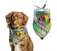 Bandanas pour chien en forme de bateau en forme de pieuvre, bavoirs triangulaires lavables pour animaux domestiques pour chats et chiens
