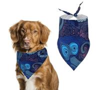 Bandanas pour chien en forme de pieuvre bleue - Écharpe mignonne pour chiens et chats - Bavoirs triangulaires doux et respirants pour animaux de compagnie - Accessoire de mode pour chiots de petite