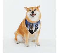 Bandanas pour Chien Immeuble De Grande Hauteur La Nuit Doux Bandana pour Animaux De Compagnie Élégantes Foulard Animaux Compagnie pour Chiens Chat Chiot