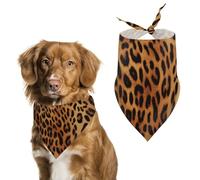 Bandanas pour chien imprimé léopard pour nourrir et toiletter, bavoirs triangulaires lavables pour animaux domestiques pour chats et chiens