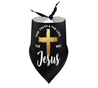 Bandanas pour Chien Jésus Le Chemin La Vérité La Vie Croix 1 Bavoir col en V pour Chiot et Chat