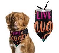 Bandanas pour Chien Live Laugh Love Echarpe pour Chien Bavoir Kerchief pour Animaux De Compagnie Large: 70 * 30 CM