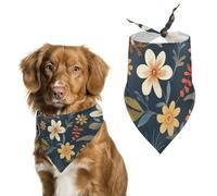 Bandanas pour Chien Mignon Motif De Fleurs De Souris Echarpe pour Chien Bavoir Kerchief pour Animaux De Compagnie Large: 70 * 30 CM