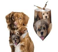 Bandanas pour chien mignon pour nourrir et toiletter, bavoirs triangulaires lavables pour animaux domestiques pour chats et chiens