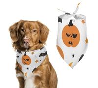 Bandanas pour Chien Mignonnes Citrouilles Chauves-Souris Étoiles Echarpe pour Chien Bavoir Kerchief pour Animaux De Compagnie Large: 70 * 30 CM