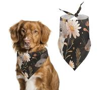Bandanas pour Chien Mignonnes Souris Motif Fleurs Florales Echarpe pour Chien Bavoir Kerchief pour Animaux De Compagnie Large: 70 * 30 CM
