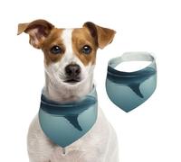 Bandanas pour chien motif baleines sur la surface de la mer, doux, confortable, réglable pour garçons et filles, trois tailles pour chats et chiens