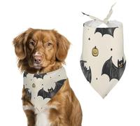 Bandanas pour Chien Motif De Chauve-Souris d'halloween Echarpe pour Chien Bavoir Kerchief pour Animaux De Compagnie Large: 70 * 30 CM