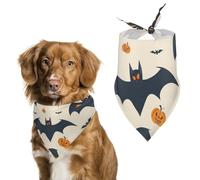 Bandanas pour Chien Motif De Chauve-Souris d'halloween Echarpe pour Chien Bavoir Kerchief pour Animaux De Compagnie Large: 70 * 30 CM