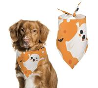 Bandanas pour Chien Motif De Chauve-Souris Fantômes d'halloween Echarpe pour Chien Bavoir Kerchief pour Animaux De Compagnie Large: 70 * 30 CM