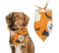 Bandanas pour Chien Motif De Chauve-Souris Fantômes d'halloween Echarpe pour Chien Bavoir Kerchief pour Animaux De Compagnie Large: 70 * 30 CM