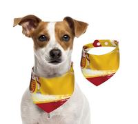 Bandanas pour chien, motif drapeau de l'Espagne, doux et confortable, ajustement réglable pour garçons et filles, trois tailles pour chats et chiens