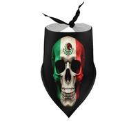 Bandanas pour Chien, Motif Drapeau Mexicain et crâne, Jour des Morts, Bavoir col en V, écharpe Triangulaire Ajustable, Accessoires pour Chiots et Chats de Petite, Moyenne et Grande Taille