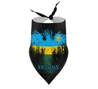 Bandanas pour Chien, Motif Drapeau rwandais et Aigle américain, Bavoir col en V, écharpe Triangulaire Ajustable, Accessoires pour Chiots et Chats de Petite, Moyenne et Grande Taille