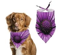 Bandanas pour chien motif marguerites violettes pour nourrir et toiletter, bavoirs triangulaires lavables pour animaux domestiques pour chats et chiens