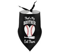 Bandanas pour Chien, Motif « Mon frère, Baseball, cœur, Fiers frères et sœurs », Bavoir à col en V, écharpe Triangulaire Ajustable, Accessoires pour Chiots et Chats de Petite, Moyenne et Grande Taill