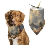 Bandanas pour chien motif vague de la côte et phare - Écharpe mignonne pour chiens et chats - Bavoirs triangulaires doux et respirants pour animaux de compagnie - Accessoire de mode pour chiots de