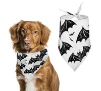 Bandanas pour Chien Motifs De Chauve-Souris en Silhouette Echarpe pour Chien Bavoir Kerchief pour Animaux De Compagnie Large: 70 * 30 CM