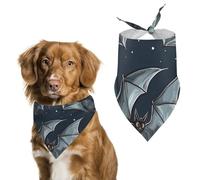 Bandanas pour Chien Motifs De Citrouilles d'halloween Chauve-Souris Echarpe pour Chien Bavoir Kerchief pour Animaux De Compagnie Large: 70 * 30 CM