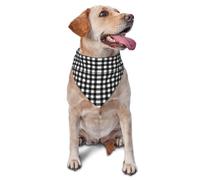 Bandanas pour chien, noir et blanc Buffalo Plaid Triangle Bavoirs Écharpes pour chien Mouchoir pour chien, Accessoires pour chien mignon Bandanas pour chien
