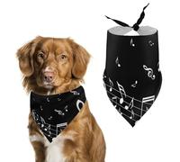 Bandanas pour Chien Note De Musique Au Piano Echarpe pour Chien Bavoir Kerchief pour Animaux De Compagnie Large: 70 * 30 CM