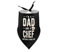 Bandanas pour Chien « Papa et Chef » : Rien ne me Fait Peur ! Bavoirs à col en V pour Chiots et Chats. Accessoires pour Petits, Moyens et Grands Chiots et Chats.