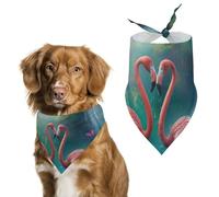 Bandanas pour Chien Papillon Cascade De Flamants Roses Tropicaux Echarpe pour Chien Bavoir Kerchief pour Animaux De Compagnie Large: 70 * 30 CM
