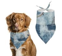 Bandanas pour Chien Phare, Boussole Et Navires Echarpe pour Chien Bavoir Kerchief pour Animaux De Compagnie Large: 70 * 30 CM