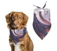 Bandanas pour Chien Pieuvre avec Tentacules Vague Océanique Flottante Echarpe pour Chien Bavoir Kerchief pour Animaux De Compagnie Large: 70 * 30 CM