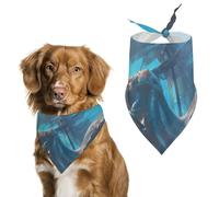 Bandanas pour Chien Pieuvre avec Tentacules Vague Océanique Flottante Echarpe pour Chien Bavoir Kerchief pour Animaux De Compagnie Large: 70 * 30 CM