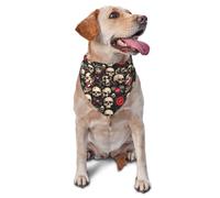 Bandanas pour chien, Rock Record Crâne Triangle Bavoirs Écharpes pour chien Mouchoir pour chien, Accessoires pour chien mignon Bandanas pour chien