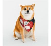 Bandanas pour chien rouge à motif floral hawaïen, grande écharpe triangulaire réglable, double foulard réversible, lavable, mouchoir quotidien pour chien de taille moyenne et grande taille, cadeau
