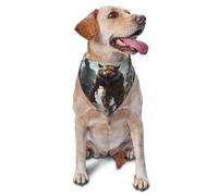 Bandanas pour chien, ruines tigre guerrier triangle bavoirs pour chien écharpes pour chien, accessoires pour chiens mignons bandanas pour chien