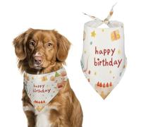 Bandanas pour Chien Souris Animales Happy Birthday Echarpe pour Chien Bavoir Kerchief pour Animaux De Compagnie Large: 70 * 30 CM