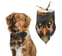 Bandanas pour Chien Thanksgiving Holiday Turquie Tournesols Citrouille Echarpe pour Chien Bavoir Kerchief pour Animaux De Compagnie Large: 70 * 30 CM