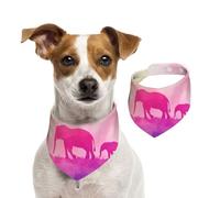 Bandanas pour chien The Herd Of Elephants Under The Sunset Sun, doux, confortable, réglable pour garçons et filles, trois tailles pour chats et chiens