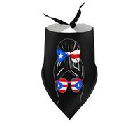 Bandanas pour Chienne Mignonne de Porto Rico, Bavoir à col en V, écharpe Triangulaire Ajustable, Accessoires pour Chiots et Chats de Petite, Moyenne et Grande Taille
