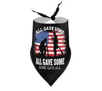 Bandanas pour Chiens « All Gave Some Some Gave All » avec Drapeau américain, Bavoirs à col en V pour Chiots et Chats, Accessoires triangulaires Ajustables pour Petits, Moyens et Grands Animaux de COM